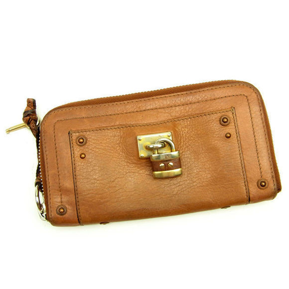 Chloe brown key Wallet long Battington padlock - Picture 1 of 6